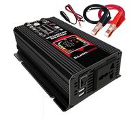 Convertisseur Tension Convertisseur d'alimentation À Onde Sinusoïdale Modifiée Transformateur Tension avec Pince Crocodile Onduleur Voiture 6000 W 12 V vers 110 V Et 220 V Voiture Onduleur