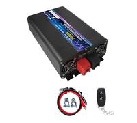 Convertisseur Tension Convertisseur Tension Sinusoïdal Pur 2500 W 5000 W 12 V 220 V 24 V CC vers 110 V CA Micro-onduleur Voiture avec Télécommande LCD(12V,220V-240V 50Hz,Europe)