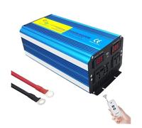 Convertisseur Tension Convertisseurs À Onde Sinusoïdale Onduleurs DC 24 V vers AC 220 V Puissance Crête 4000 W À 8000 W pour Caravanes Voyage Affichage LED(110V US,6000W Remote Control)