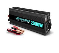 Convertisseur Tension Onduleur 2000 W DC 12 V vers AC 220 V Convertisseur Automatique De Tension Solaire Noir pour Accessoires Automobiles Extérieurs(12V,EU Socket B)