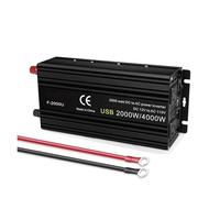 Convertisseur Tension Onduleur De Puissance Pointe 4000 W 12 V 220 V Convertisseur Puissance pour Voiture/Maison/extérieur Onde Sinusoïdale Modifiée Double Prise UE(12V 110V 4000W)
