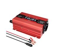 Convertisseur Tension Onduleur De Voiture 1500 W/2000 W/2600 W, Convertisseur De Tension 12 V CC vers 220 V CA, Prise UE, Écran LCD(1500W Peak Red)