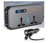 Convertisseur Tension Onduleur De Voiture 200 W DC 12 V vers AC 110 V 220 V, Convertisseur De Puissance, Adaptateur Secteur USB Type C, Prise US/EU(220V EU)