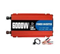 Convertisseur Tension Onduleur Intelligent Portable 6000W 12V/24V/48V vers 110V/220V CA avec Port USB Et Pinces Crocodiles pour Camping-Cars Et Camions Certifié CE(24V 220V 50Hz)