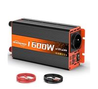 Convertisseur Tension Onduleur Sinusoïdal Pur 12 V CC vers 220 V CA 60 Hz, Prise UE, 1600 W, Convertisseur De Tension LED, Transformateur pour Maison, Camping-Car