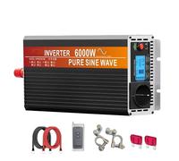 Convertisseur Tension Onduleur Sinusoïdal Pur 3000 W/6000 W 12 V CC vers 220 V CA 1 Prise Secteur EU Et 1 Port USB 3,0 A Voiture Onduleur(12V)