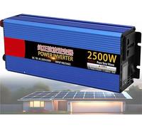 Convertisseur Tension Pur Sinus Onduleur 1200W/1600W/2000W/2500W/3000W/4000W/5000W/6000W/8000W DC 12V/24V/48V/60V/72V à AC 110V/220V 230V AC pour Énergie Solaire De Voiture(2500W,12Vto110V)