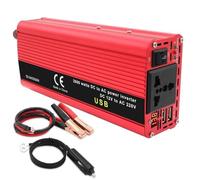 Convertisseur Tension Universel 2000 W/2600 W Voltmètre LED DC 12 V/24 V vers AC 220 V Prise Allume-Cigare Onduleur Puissance(DC12V,2600W Peak_Universal)