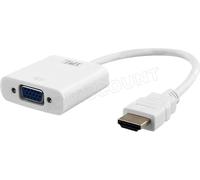 Convertisseur T'nB HDMI mâle 1.2 vers VGA femelle (D-sub DE-15) 10cm (Blanc)