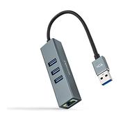 Convertisseur USB 3.0 vers Ethernet Gigabit + 3 Ports USB 3.0 - Idéal pour l'extension des Ports et la Connexion réseau Rapide.