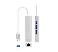 Convertisseur USB 3.0 vers Ethernet Gigabit avec 3 Ports USB 3.0, câble de 15 cm, idéal pour Une Connexion Rapide et Efficace. *