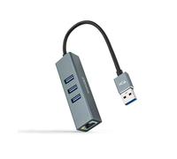 Convertisseur USB 3.0 vers Ethernet gigabit avec 3 Ports USB 3.0, Longueur 15 cm, Couleur Gris, Transmission Rapide. *