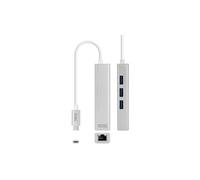 Convertisseur Usb-c vers Gigabit Ethernet + 3xusb 3.0 Silver 15cm 10.03.0404