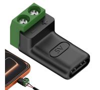 Convertisseur USB C,Bloc De Bornes Mâle 2 Broches | Fiche USB C À Bornes À Vis Sans Soudure - Pour Industriel, Scientifique, Réparation, Charge, Téléphones, Tablettes, Caméras Et Petits