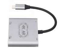 Convertisseur USB C Hub vers Lunettes AR, Transfert de Signal Stable et PD 100W, Charge Rapide pour Lunettes XREAL AR, Alliage D'aluminium Durable