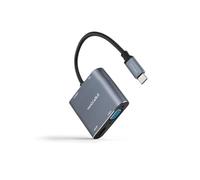 Convertisseur USB-C vers hdmi/vga/USB 3.0/PD de 15 cm, avec Plusieurs Ports et Prise en Charge des transferts Rapides et vidéo