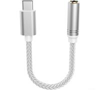 Convertisseur USB C vers prise casque 3,5 mm avec décodeur audio numérique pour un son sans perte sur les appareils mobiles et informatiques (B)