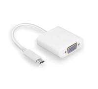 Convertisseur USB C vers VGA Compact et léger, avec Un Port USB C et Une Sortie VGA. Dimensions : 8 x 3 x 2 cm. Conçu pour connecter des appareils à des écrans externes