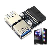 Convertisseur USB de Carte mère PC, Adaptateur d'en-tête de Carte mère - Convertisseur de Carte mère bidirectionnel USB3.0 19/20 Broches | Accessoires PC, Adaptateur Ph22T pour appareils USB3.0