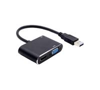 Convertisseur USB HD | Adaptateur d'affichage USB | Connecteur 1920 x 1080 - Transmission de Signal Plug and Play pour TV de Bureau et Ordinateur Portable