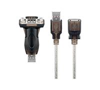 Convertisseur USB/RS232 Mini, Transparent, 1.5m Câble Longueur