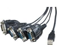 CONECTICPLUS Convertisseur USB série RS232 4 Ports 1.50m