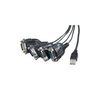 Convertisseur usb - serie rs232 prolific - 4 ports db9