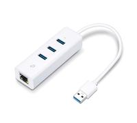 CONVERTISSEUR USB TP-LINK UE330 - Blanc Gigabit Ethernet Adaptor+3 USB3.0 Ports