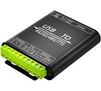 Convertisseur USB vers RS232/485/422/TTL avec Puce CP2102,Adaptateur USB Isolé Industriel avec Protection Multiple Facile à Utiliser