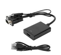 Convertisseur VGA vers HDMI haute résolution, compatibilité universelle pour ordinateur portable, moniteur, projecteur et TVHD, avec câble