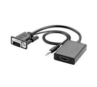 Convertisseur VGA vers HDMI pour écrans haute résolution. Compatibilité universelle avec transmission de signal Full HD 1080p et conception Plug