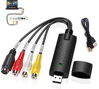 Convertisseur VHS Numérique,Convertisseur Audio/vidéo USB 2.0 Numérise Vidéo RCA vers USB pour PC,TV,Lecteur de Cassette,Caméscope,Aucune Alimentation