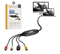 Convertisseur VHS vers numérique, carte de capture vidéo USB 2.0, appareil vieux VHS Mini DV Hi8 DVD VCR vers convertisseur numérique compatible avec Mac, PC compatible avec Windows