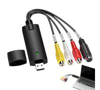 Convertisseur VHS vers Numérique, USB 2.0 Audio Video Grabber Hi8 VHS vers DVD Convertisseur Analogique Numériseur Audio-vidéo Sources Analogiques pour PC Vidéo DVD Windows XP 10/8/7 Convertitore
