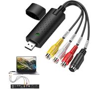 Convertisseur Vhs Vers Numérique, Video Grabber Usb 2.0, Carte De Capture Vidéo Audio Hi8 Vhs Vers Dvd Avec Connecteurs Rca/S-Vide