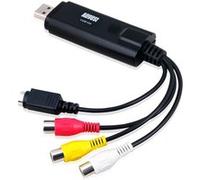 August VGB100 Enregistreur Convertisseur de Vidéo / Audio AV - Carte de Capture Vidéo Clé USB 2.0 - Câble de Transfert RCA vers USB - Compatible Windows 10 / 8 / 7 / Vista - SECAM PAL