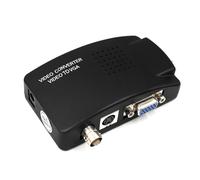 Convertisseur vidéo composite AV/S vers VGA facile à installer avec fonction image dans l'image. Compatible PAL et NTSC. Plug and Play pour la