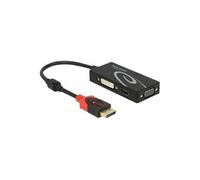 Delock - Convertisseur vidéo - DisplayPort - DVI, HDMI, VGA - noir - Pour la vente au détail Noir G