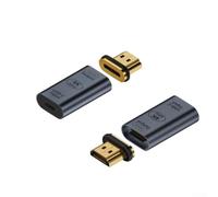 Convertisseur vidéo type C vers adaptateur 4K 60 Hz pour ordinateur portable et moniteur avec corps en alliage d'aluminium et voyant lumineux en gris (blanc)