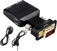 Convertisseur vidéo VGA-Adaptateur d'affichage VGA HD,analogique à DigitalConvertisseur à Actif avec Support Audio,connectez la Source au téléviseur HD,Pro