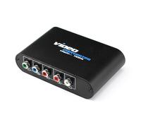Convertisseur YPbPr vers HDMI - Adaptateur vidéo composante vers HDMI, scaler 1080P avec boîtier en aluminium