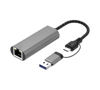Convertisseurs Ethernet USB a USB C 2500Mbps / 1G pour Plusieurs appareils avec indicateurs LED pour Un Adaptateur Internet Rapide a Ethernet