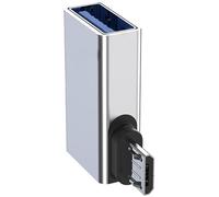 Convertisseurs USB A vers micro USB OTG à angle droit pour économiser de l'espace - Chargement direct et contrôle des périphériques sur smartphones tablettes - Deux ports USB OTG avec alimentation
