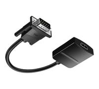 Convertisseurs VGA vers HDMI 1080p vidéo 3,5 mm d'entrée pour PC, ordinateur portable, moniteurs HDTV, projecteurs, plug and play, convertisseur VGA mâle HDMI femelle
