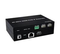 Convertisseurs vidéo Extendeur IP KVM 4K 60 Hz 200 m for sur câble RJ45 CAT6, Extension Ethernet USB, Prise en Charge de 1 TX vers Plusieurs RX/Souris, Clavier