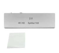 Convertisseurs vidéo Répartiteur 4K à 60 Hz 1x8 HDCP2.2 1080p 1 entrée 8 Sorties Compatible 2.0 Multi-écrans for Appareil Photo PC vers Moniteur TV
