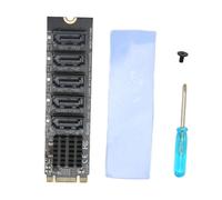 Convertissez la carte adaptateur M.2 NGFF BKEY SATA en une carte d'extension 5 ports 6 Gbps pour un fonctionnement stable
