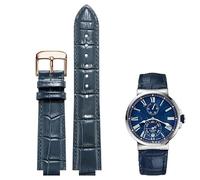 Convex Leather Watchband For Ulysse Nardin MARINE 6300 263 6319 Men's Women's Bracelet Strap Accessorie