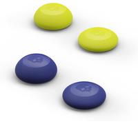 Convex Thumb Grip Caps Joystick Cap Analog Stick Cap Thumbstick Grip Cover For Nintendo Switch Pro Controller & Ps5/Ps4/Slim/Pro Controller-Blue/Neon Yellow,2 Pairs (4pcs)