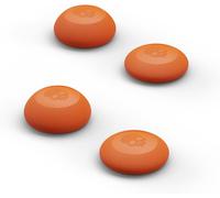 Convex Thumb Grip Caps Joystick Cap Analog Stick Cap Thumbstick Grip Cover For Nintendo Switch Pro Controller & Ps5/Ps4/Slim/Pro Controller-Candy Orange,2 Pairs (4pcs)